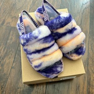 New in the box, never worn
Size 8 UGG Fluff Yeah Slide Marble 
Real lamb fur